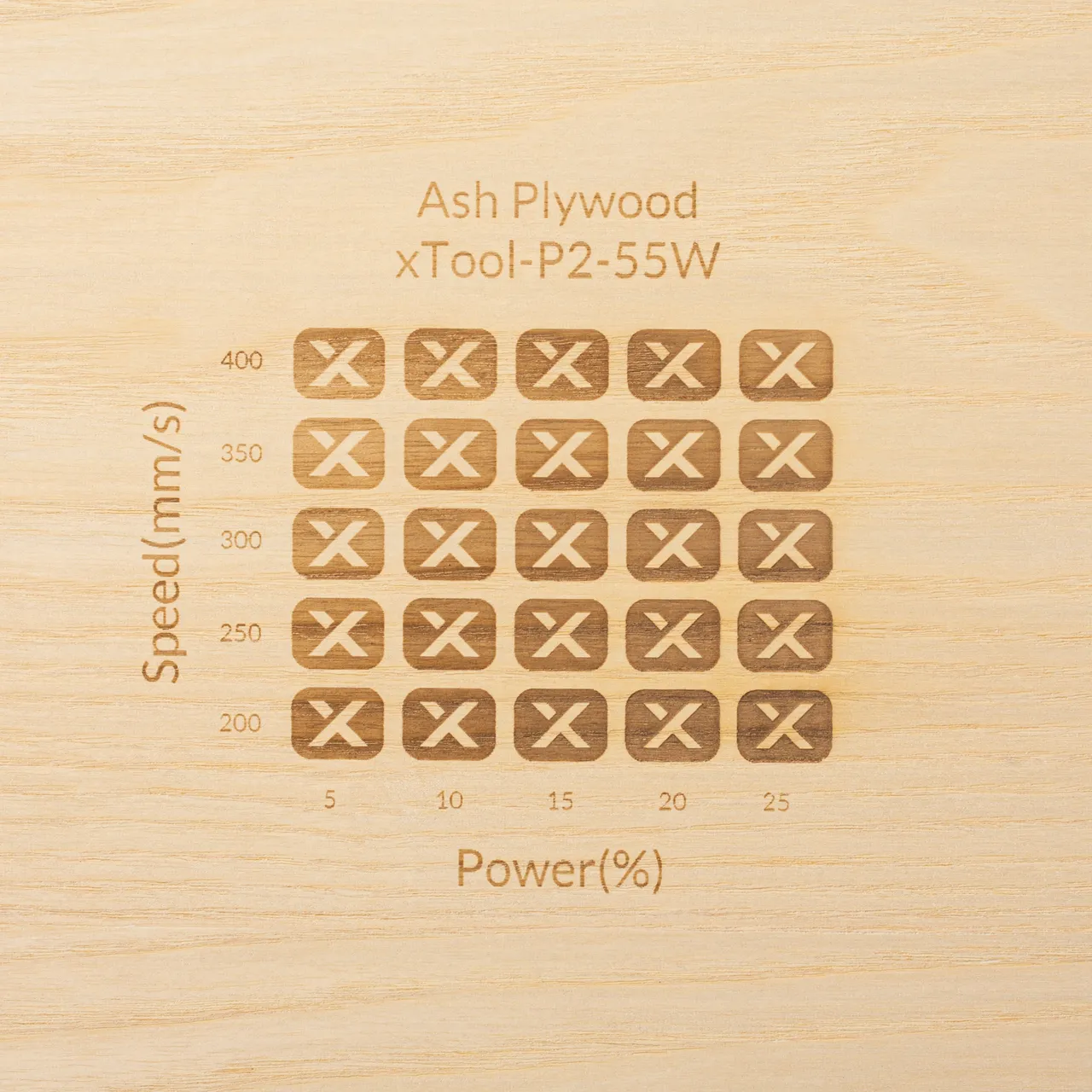 1/8"(3mm) White Ash Plywood test grid
