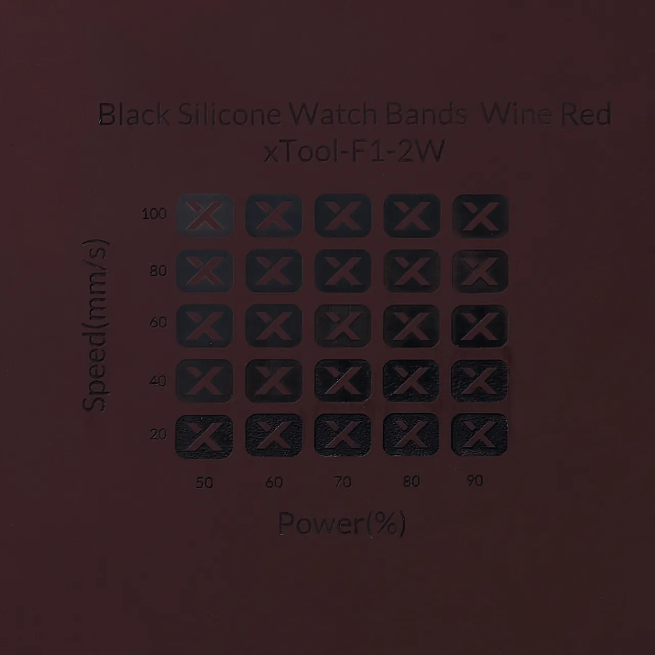 Wine Red to Black Silicone test grid