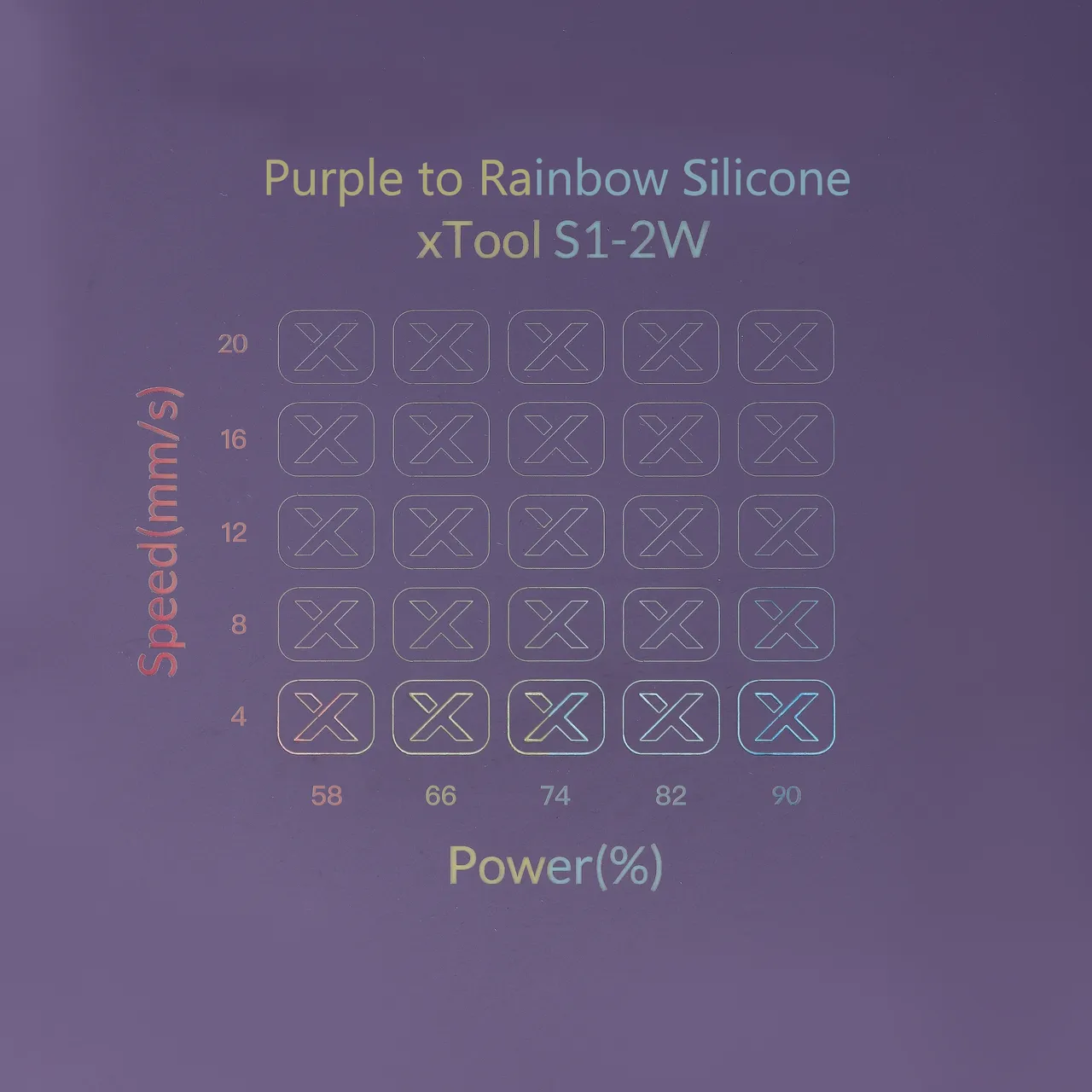 Rainbow Silicone Magnetic Phone Case Purple test grid