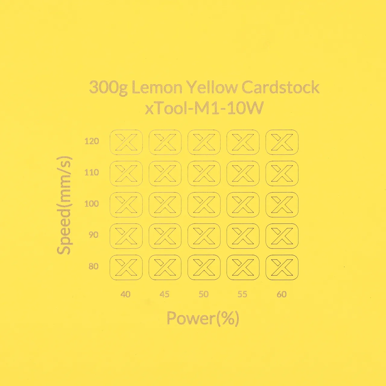 Lemon Yellow Cardstock-9oz(300g) test grid