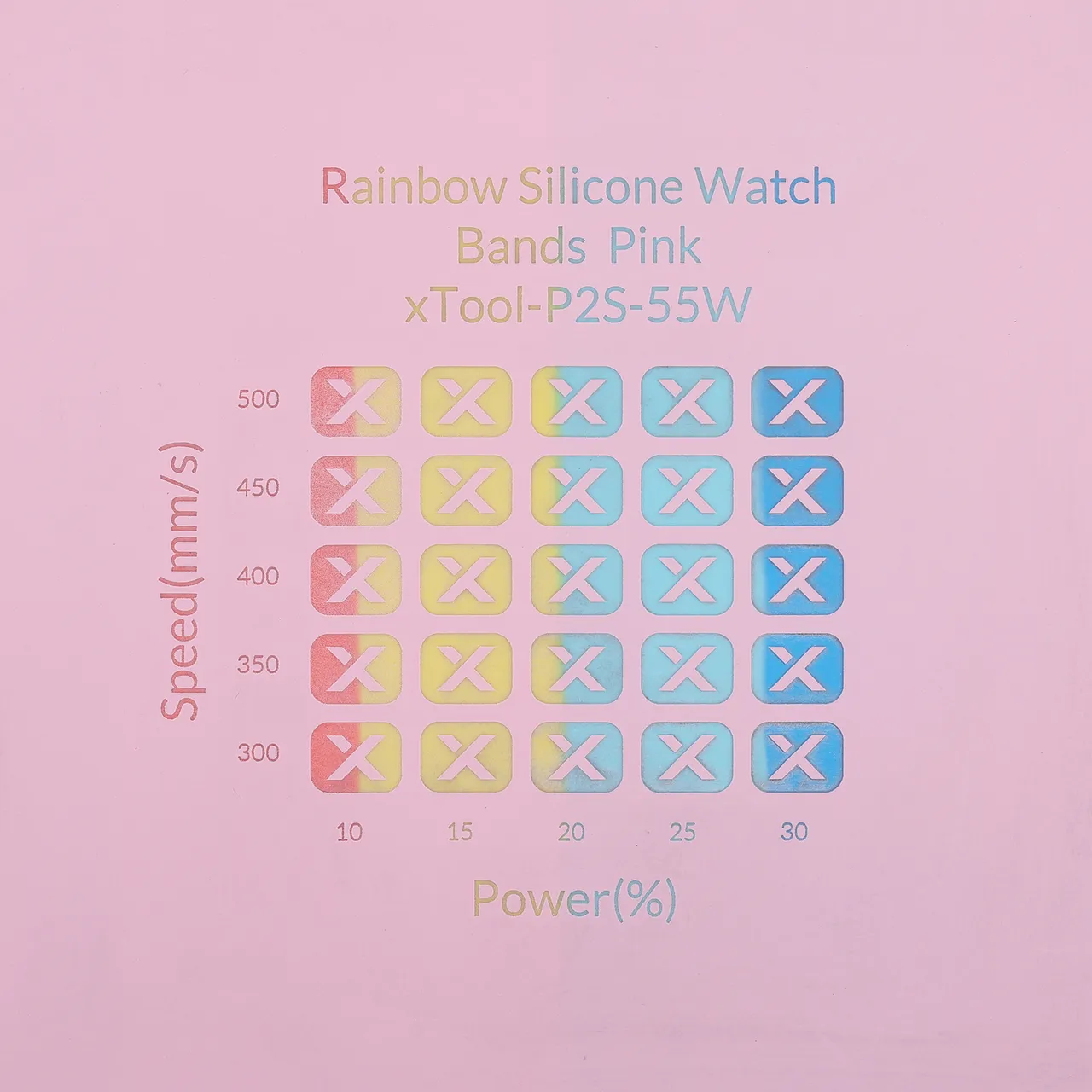Rainbow Silicone Magnetic Phone Case Pink test grid