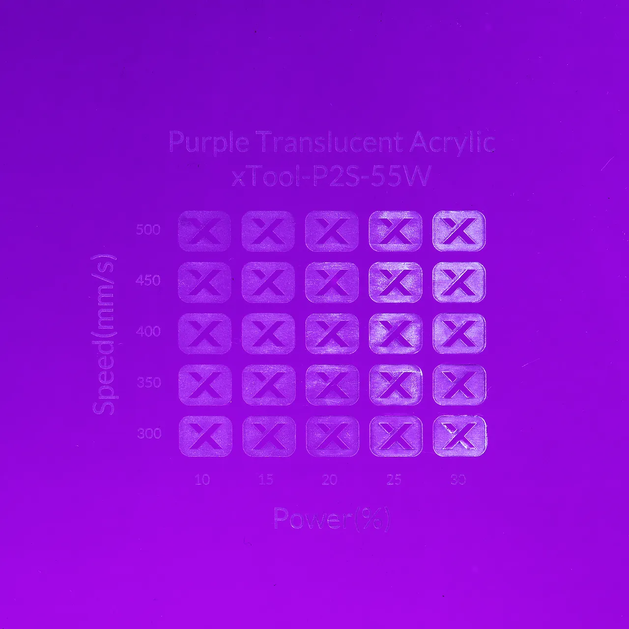 1/8"(3mm) Purple Translucent Acrylic test grid
