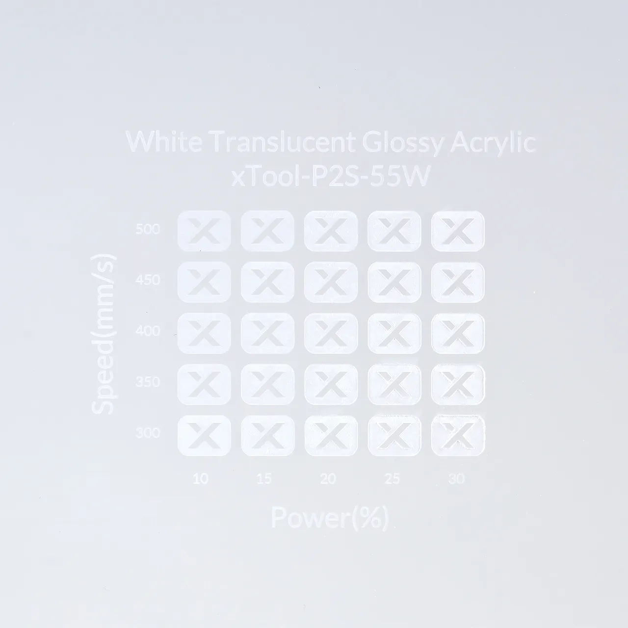 1/8"(3mm) White Translucent Acrylic test grid