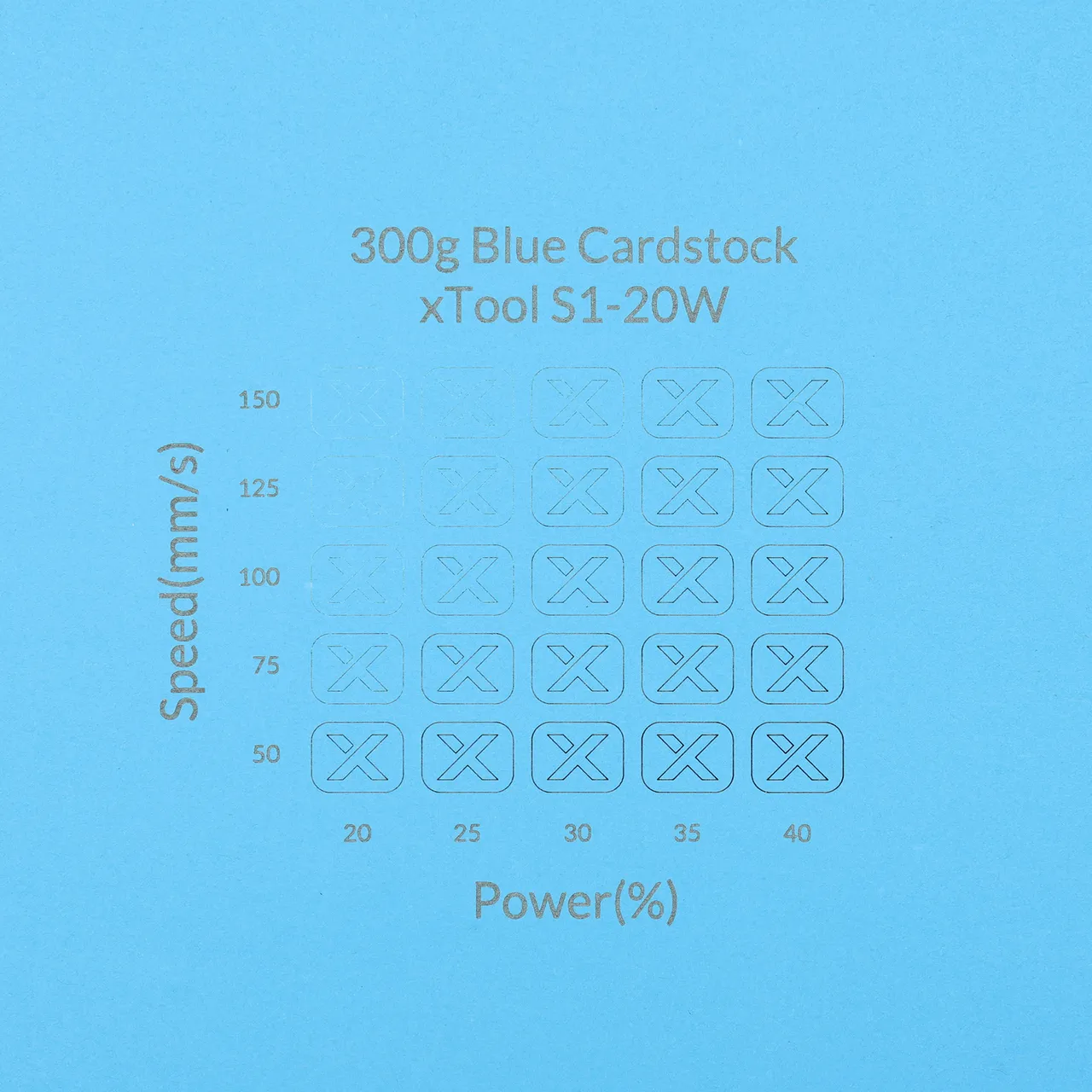 Blue Cardstock-9oz(300g) test grid