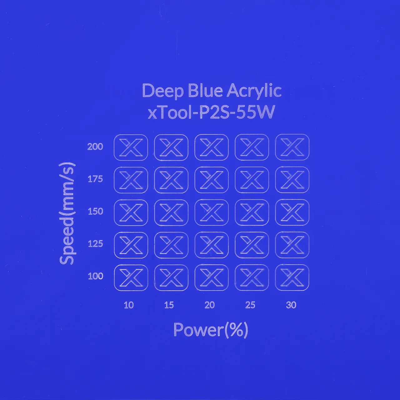 1/8"(3mm) Deep Blue Acrylic test grid