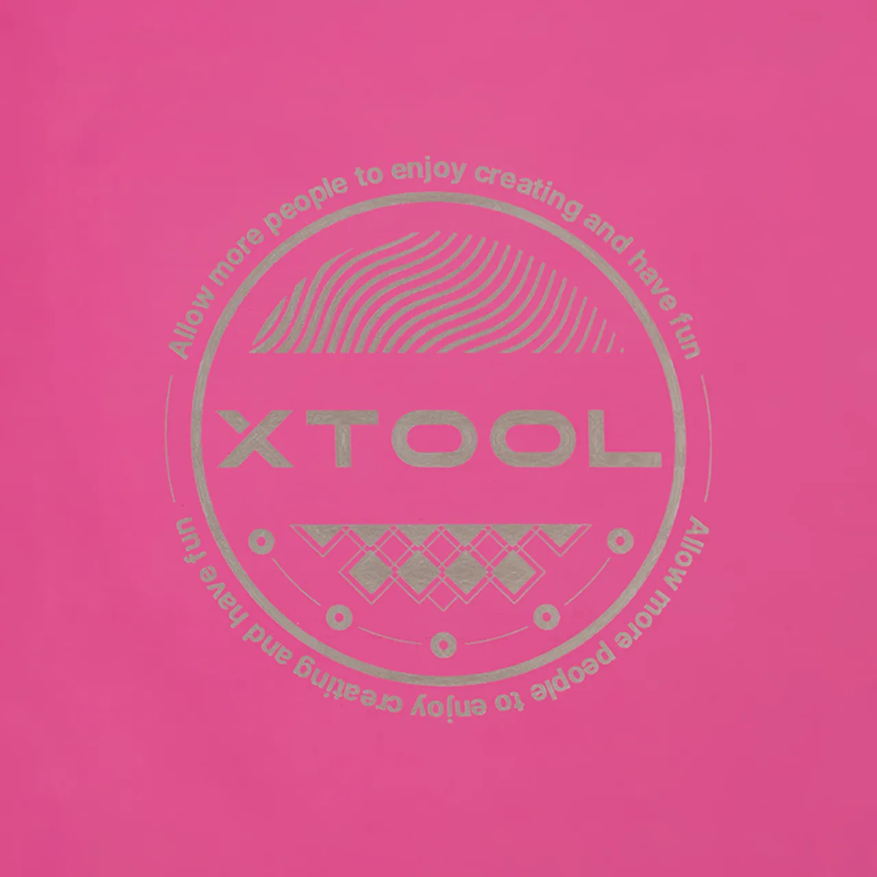 Pink Anodized Aluminum Bone Dog Tag test grid