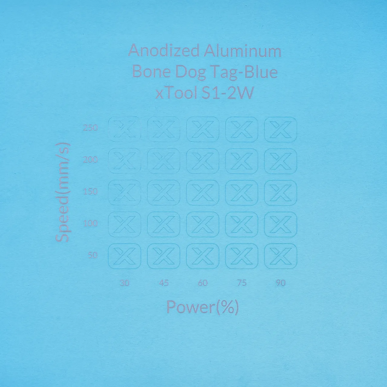 3/64"(1mm) Blue Anodized Aluminum test grid