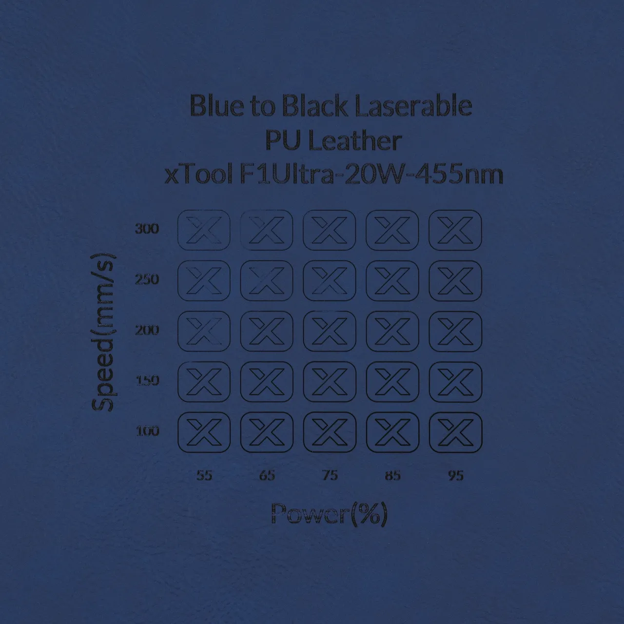 Blue to Black Laserable PU Leather Magnetic Bookmark