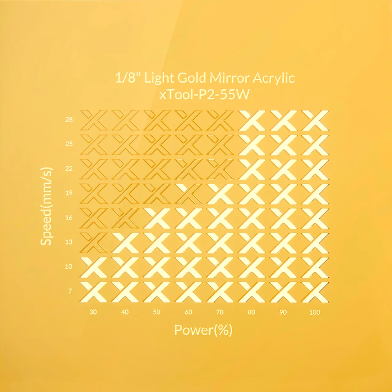 1/8"(3mm) Light Gold Acrylic test grid