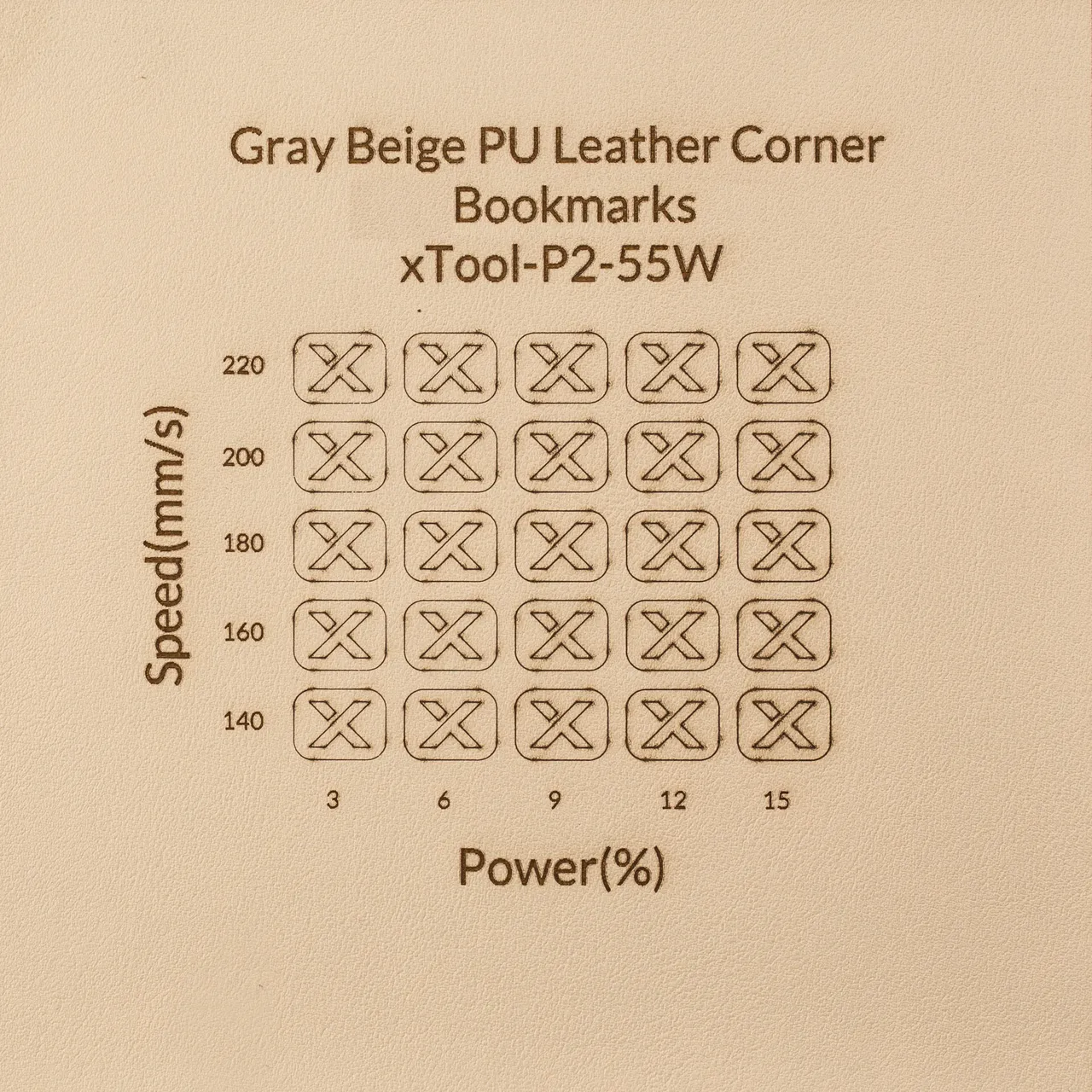 PU Leather Corner Bookmarks_Heart Greige test grid