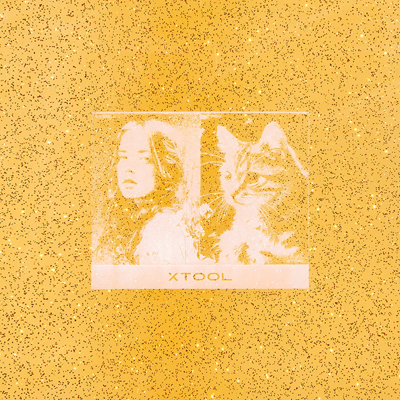 1/8"(3mm) Orange Translucent Glitter Acrylic test grid