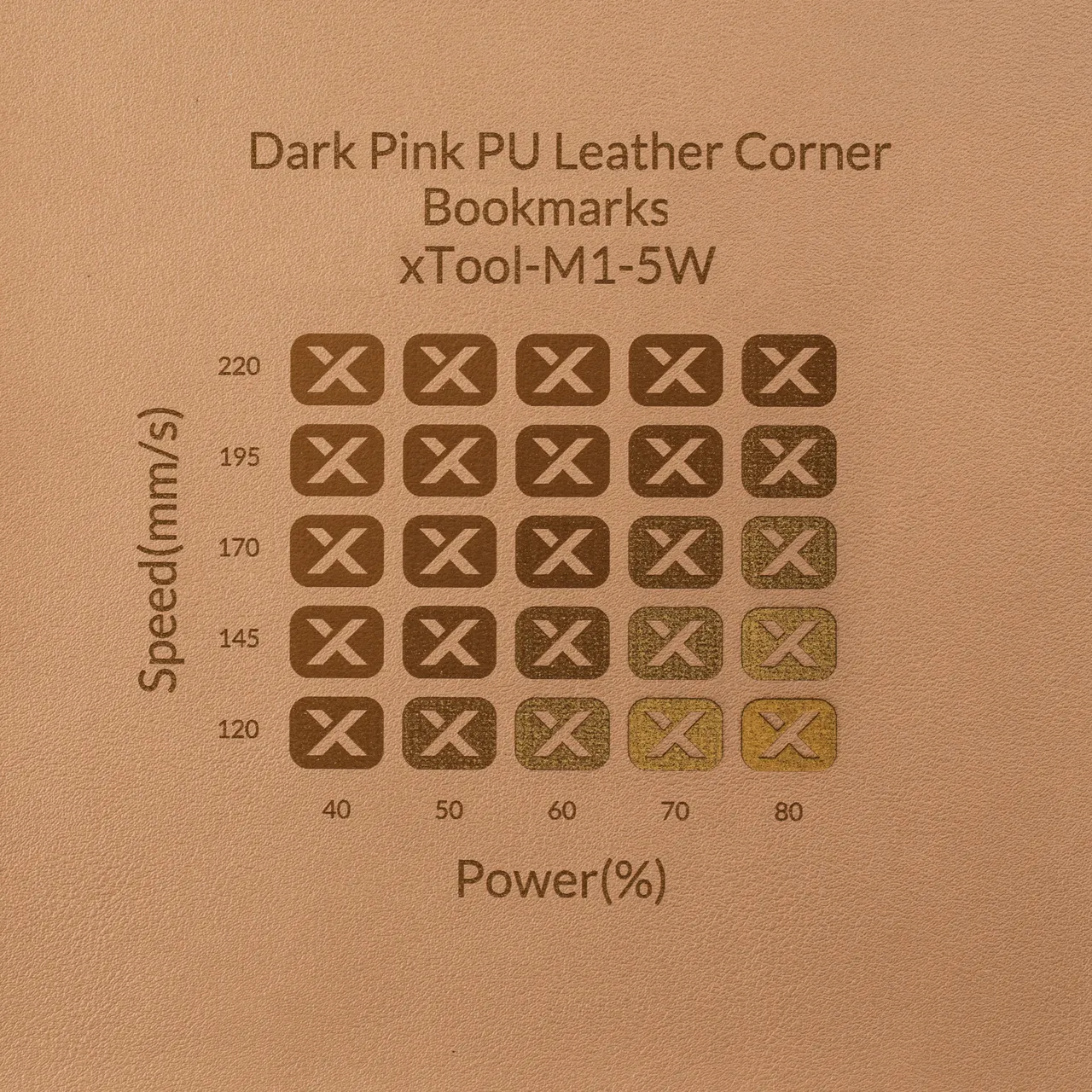 PU Leather Corner Bookmarks_Fan Dark Pink test grid