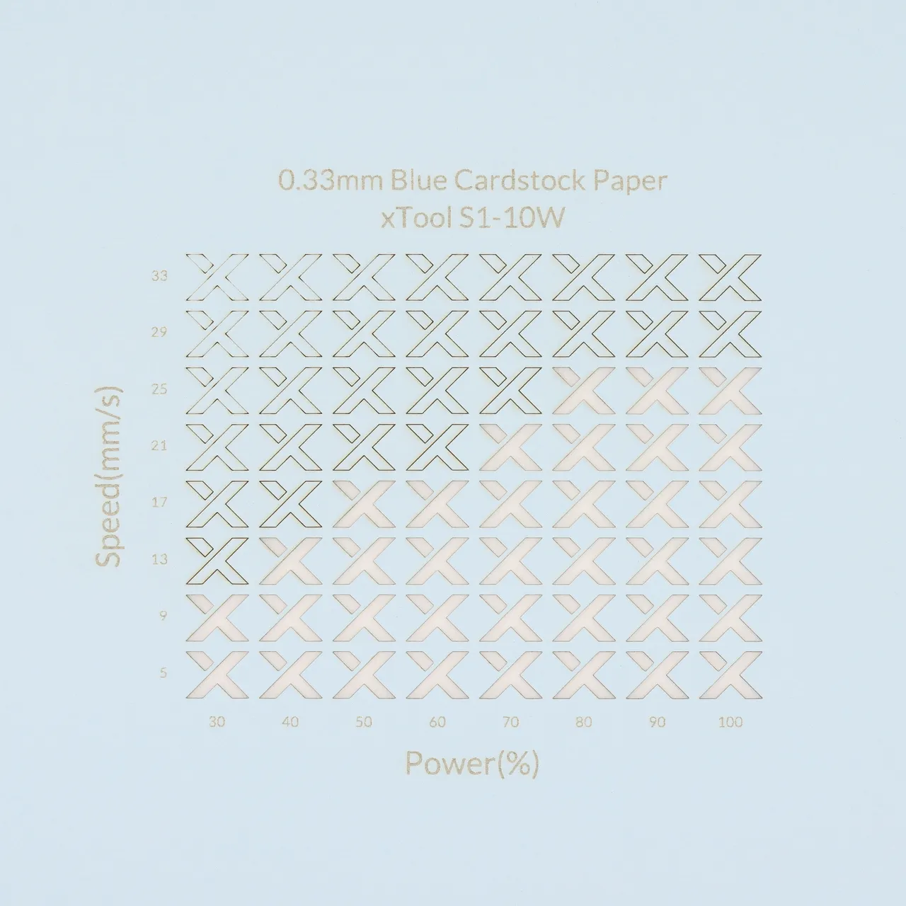 1/77"(0.33mm) Blue Cardstock Paper test grid
