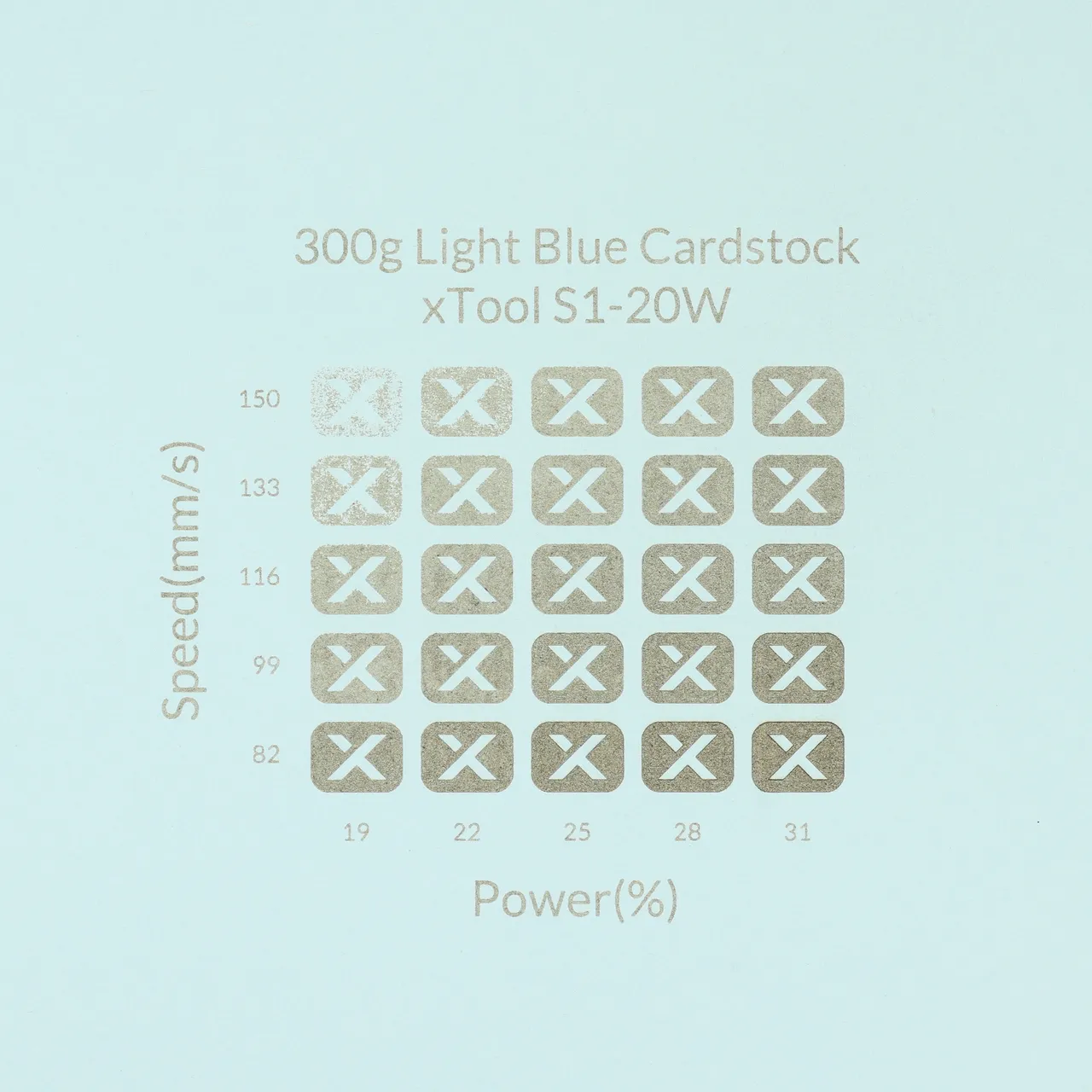 Light Blue Cardstock-9oz(300g) test grid