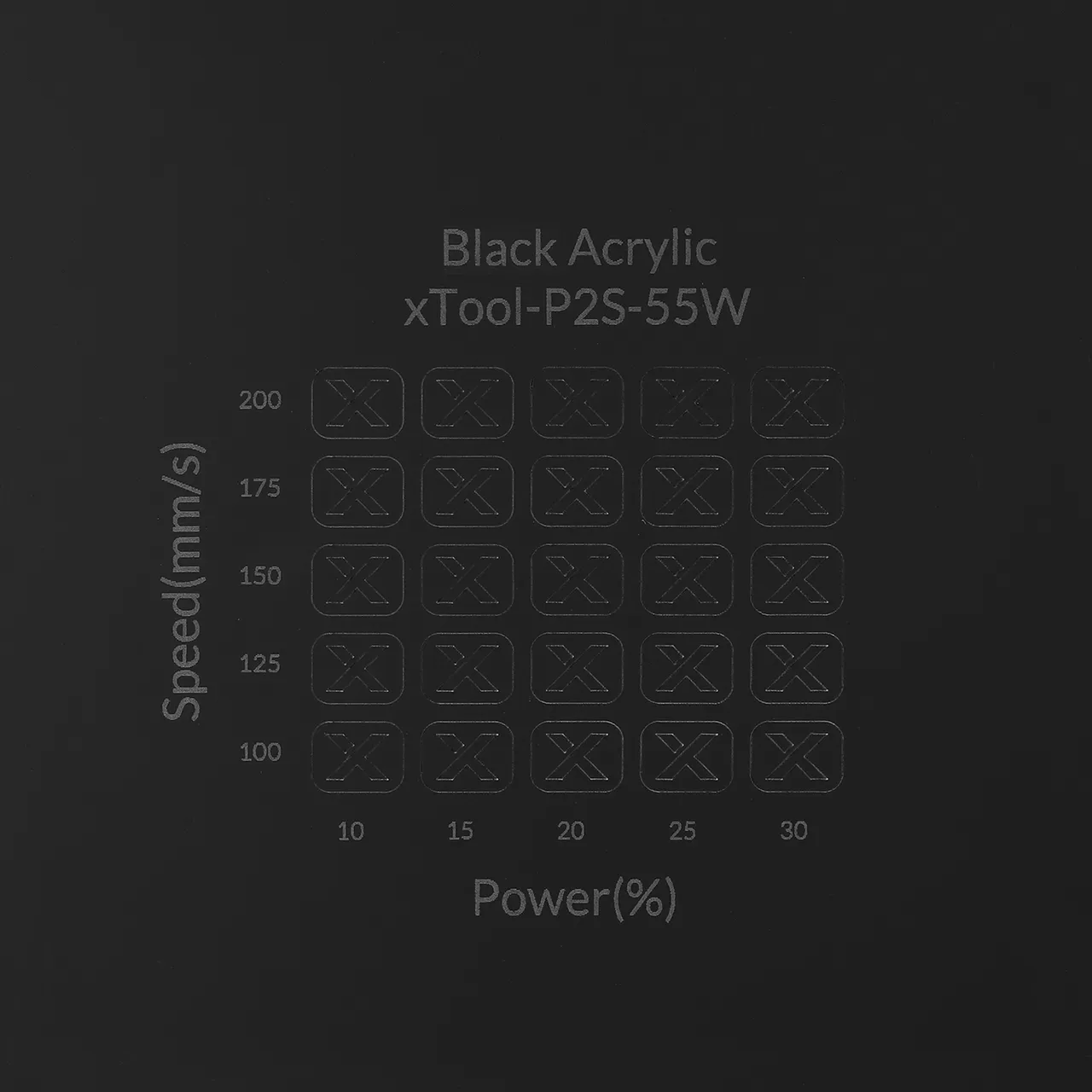 1/2"(12mm) Black Acrylic test grid