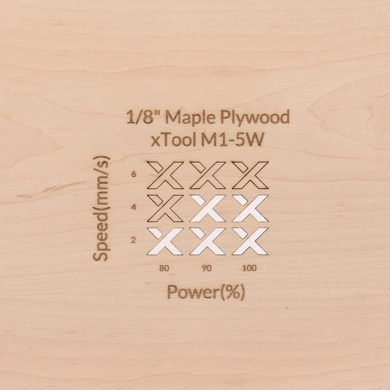 1/8"(3mm) Maple Plywood test grid