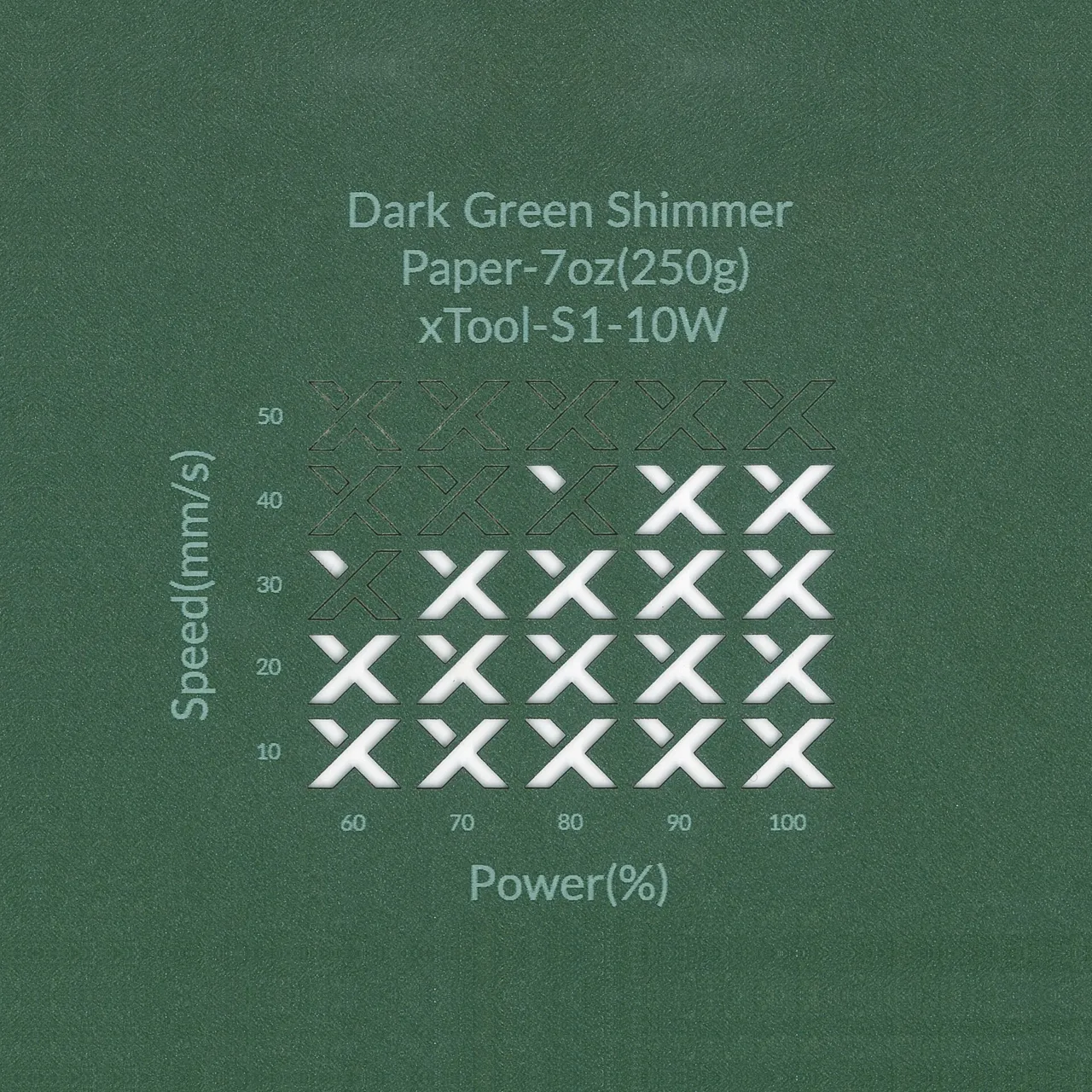 Dark Green Shimmer Paper-7oz(250g) test grid