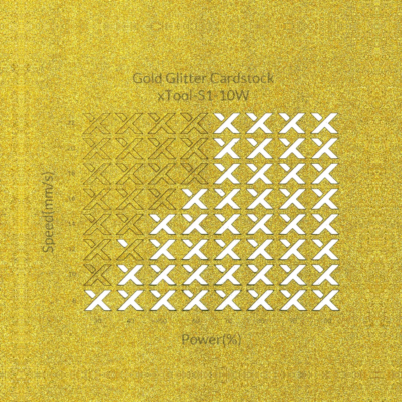 Gold Glitter Cardstock-7oz(250g) test grid