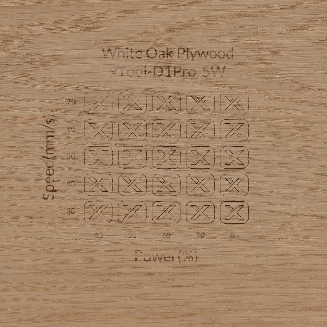 1/8"(3mm) White Oak Plywood test grid