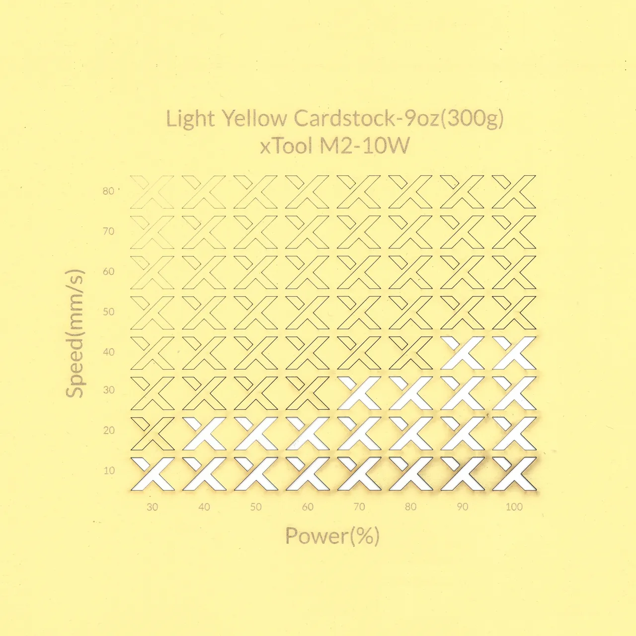 Light Yellow Cardstock-9oz(300g) test grid
