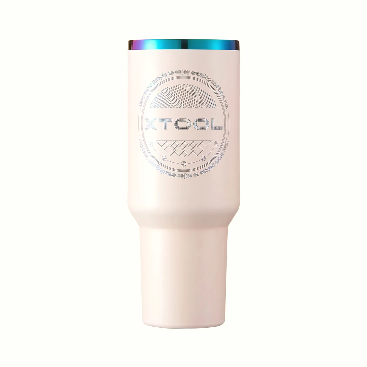 40oz(1183ml) Pink to Iridescent Tumbler with Removable Handle test grid