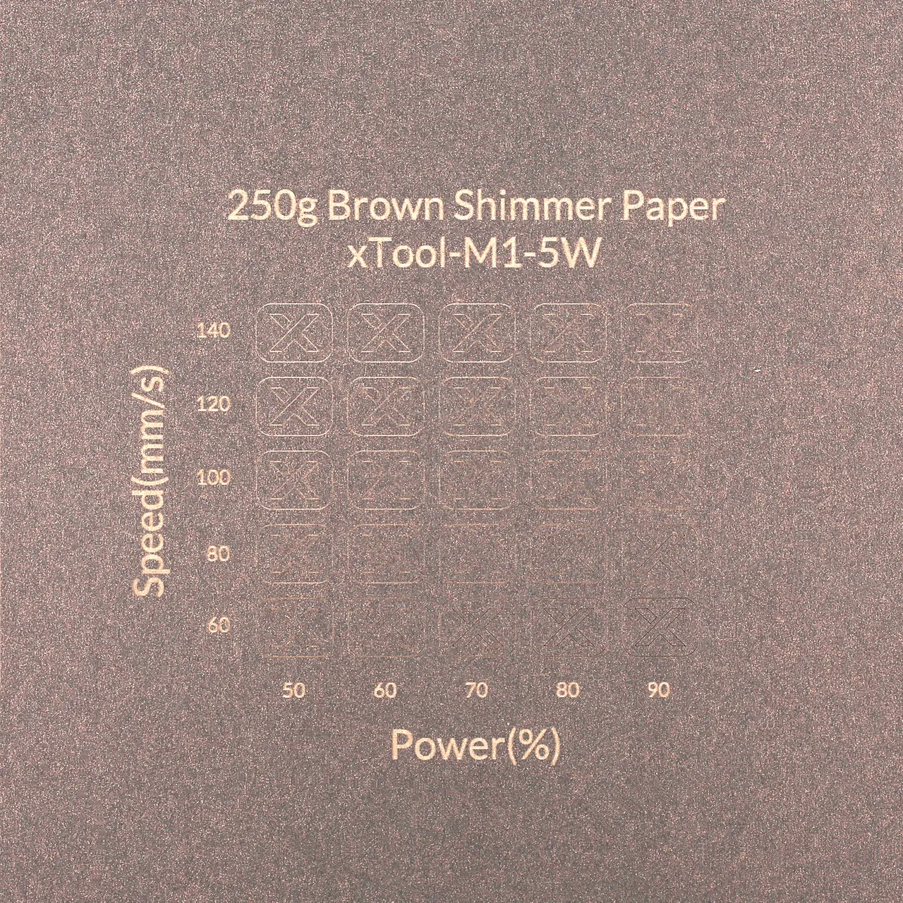 Brown Shimmer Paper-7oz(250g) test grid