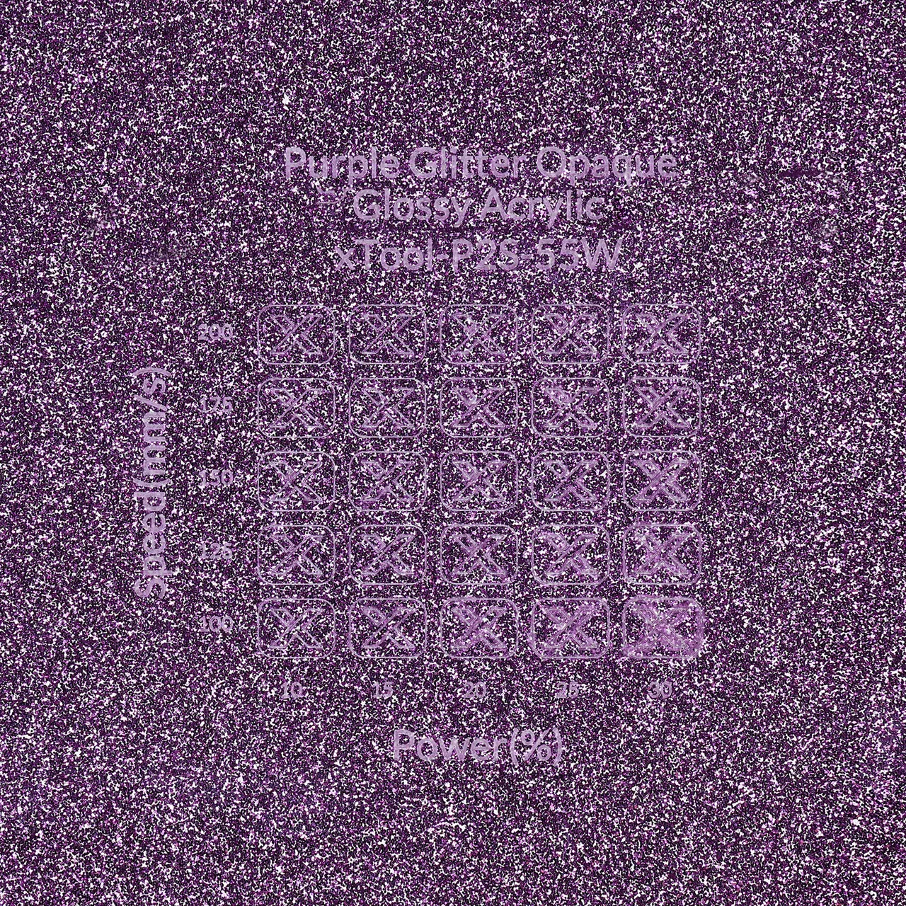 1/8"(3mm) Purple Glitter Acrylic test grid