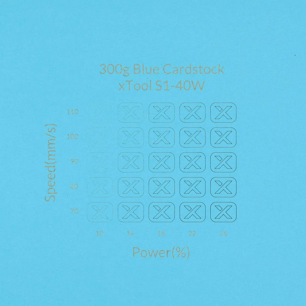 Blue Cardstock-9oz(300g) test grid