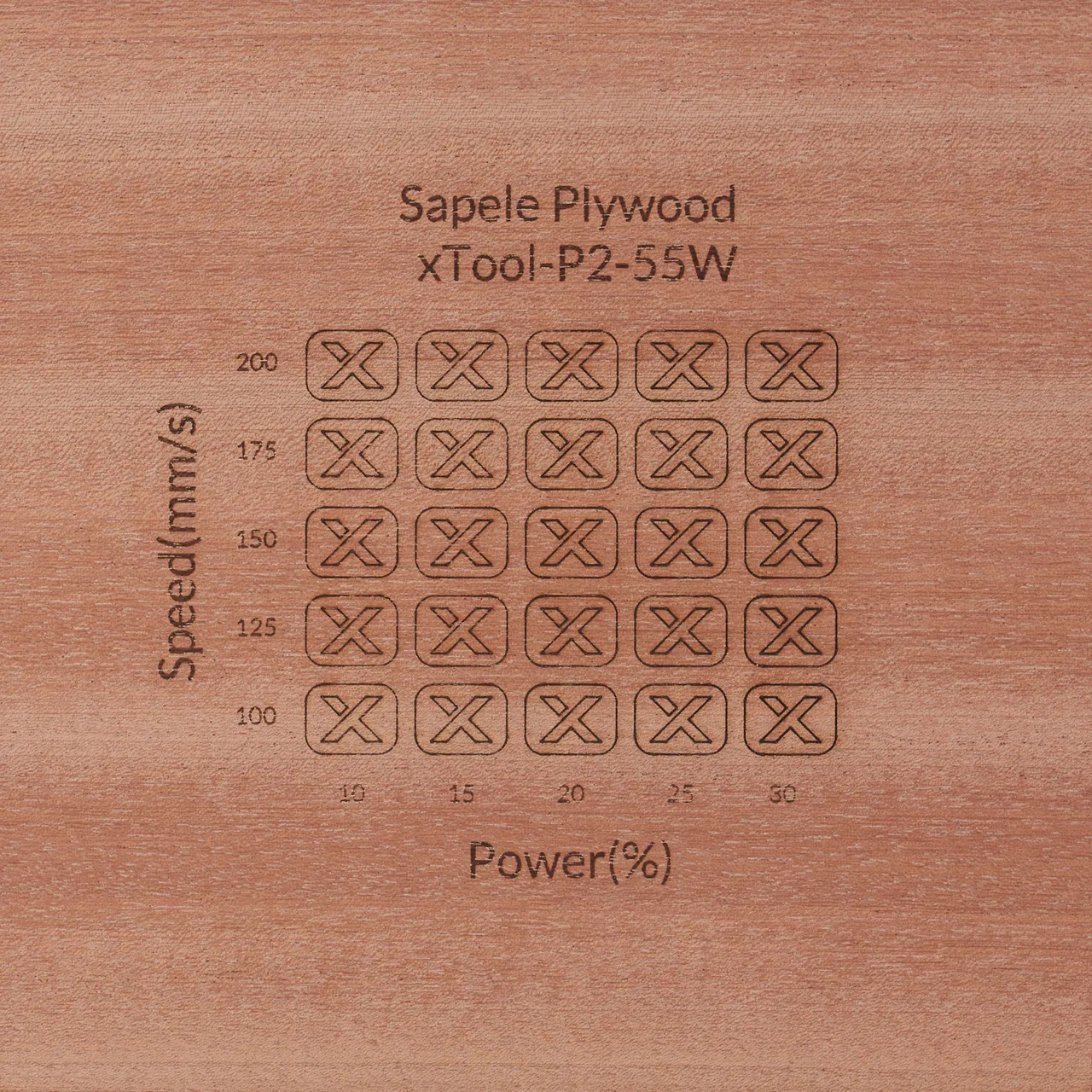1/8"(3mm) Sapele Plywood test grid