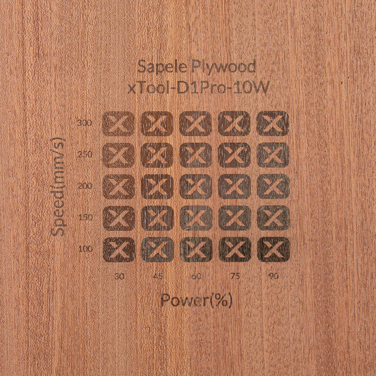 1/8"(3mm) Sapele Plywood test grid
