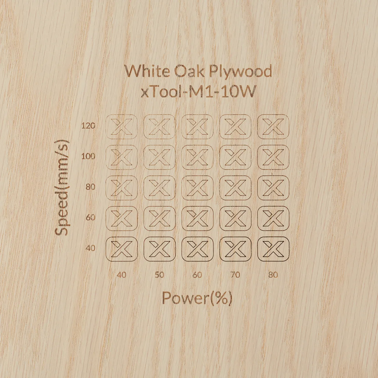 1/8"(3mm) White Oak Plywood test grid