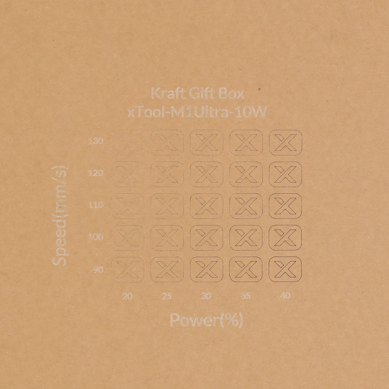 Kraft Gift Box test grid