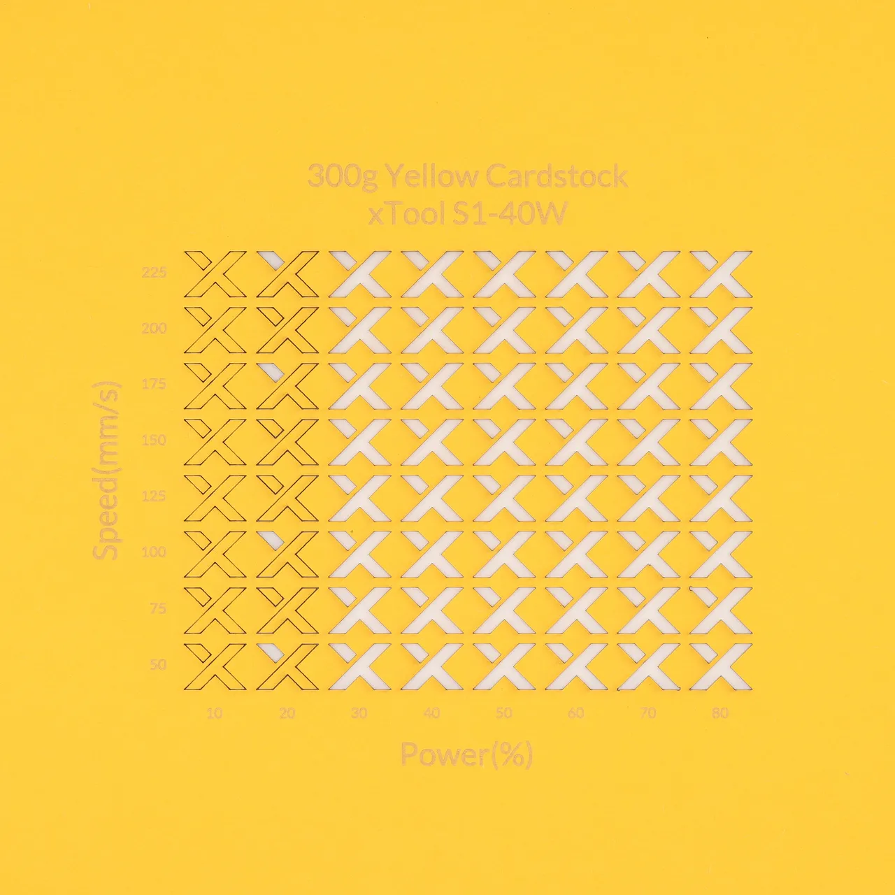 Yellow Cardstock-9oz(300g) test grid