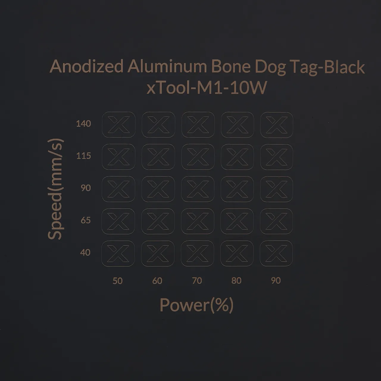 Black Frosted Anodized Aluminum Hat Clip test grid