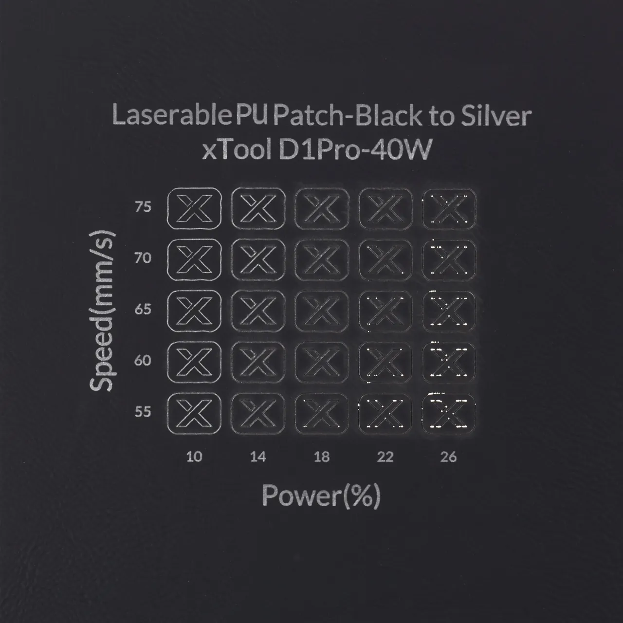 Black to Silver Leather PU Phone Holder test grid