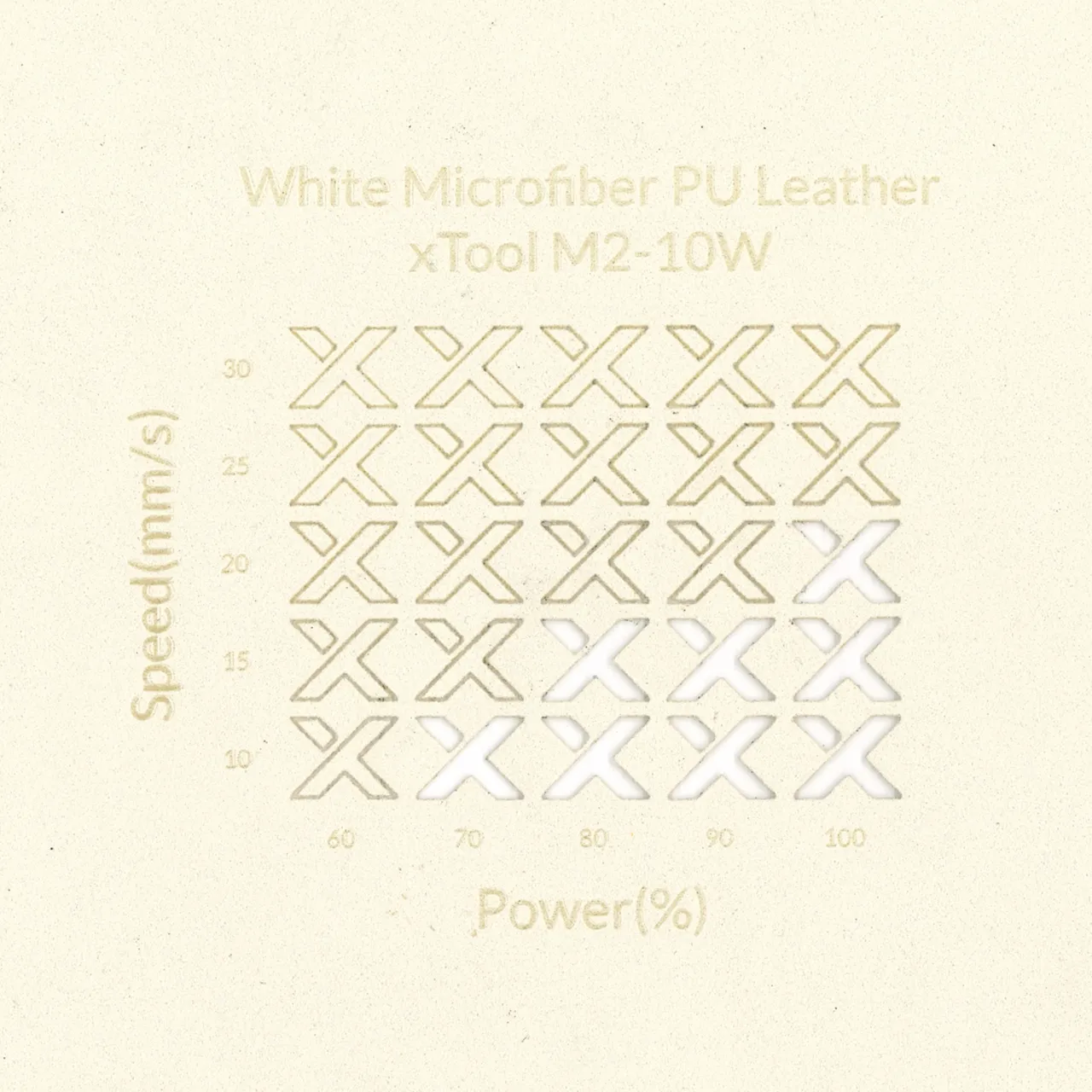 White Microfiber PU Leather test grid