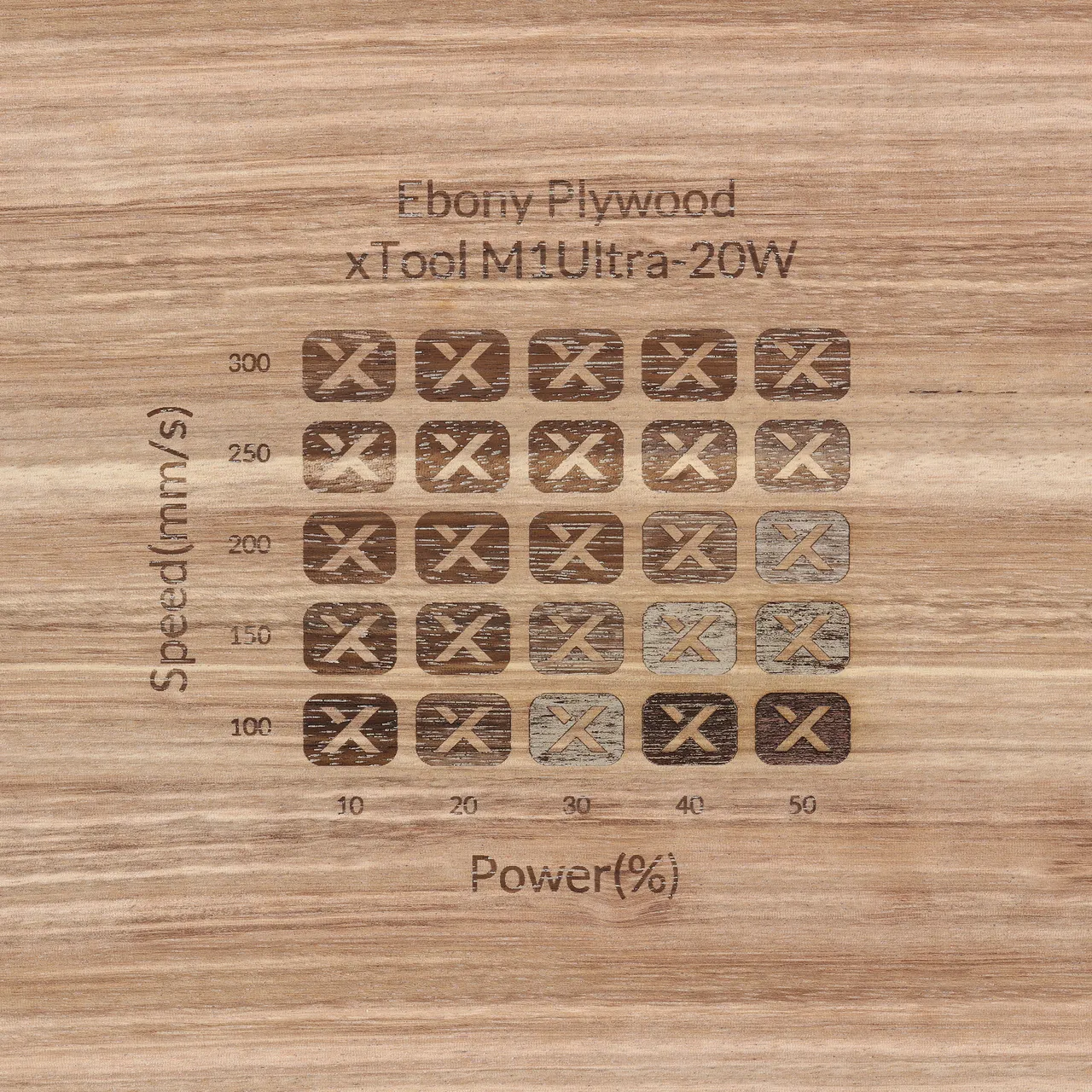 1/8"(3mm) Ebony Plywood test grid