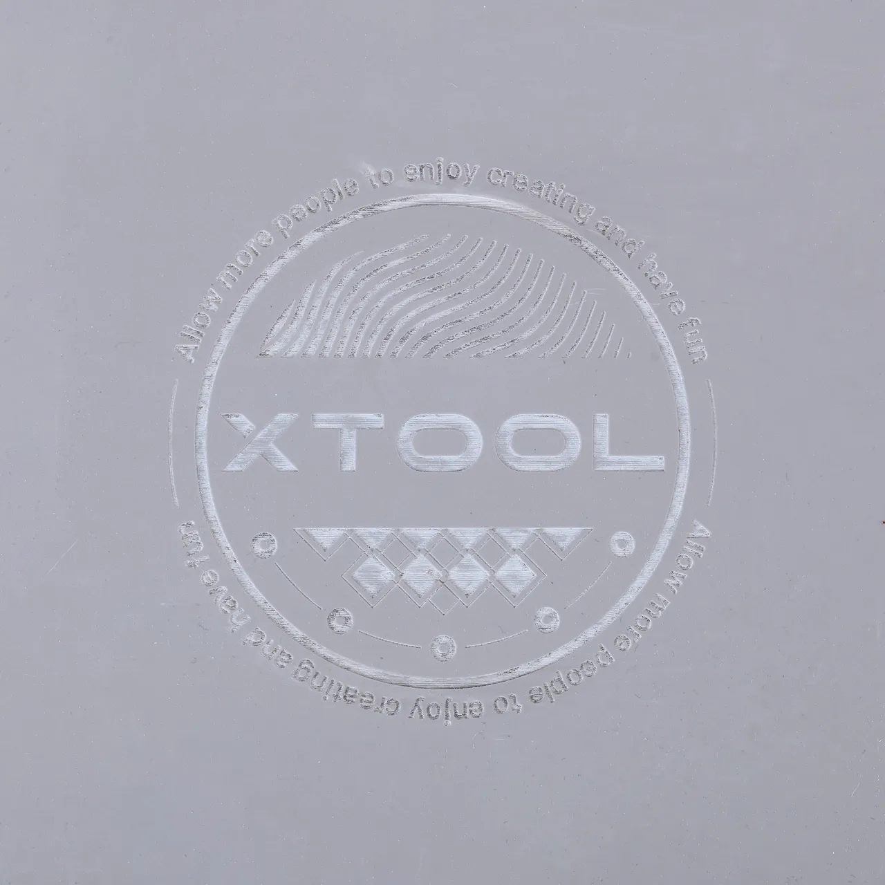 Grey Laser Engraving Rubber Sheet test grid
