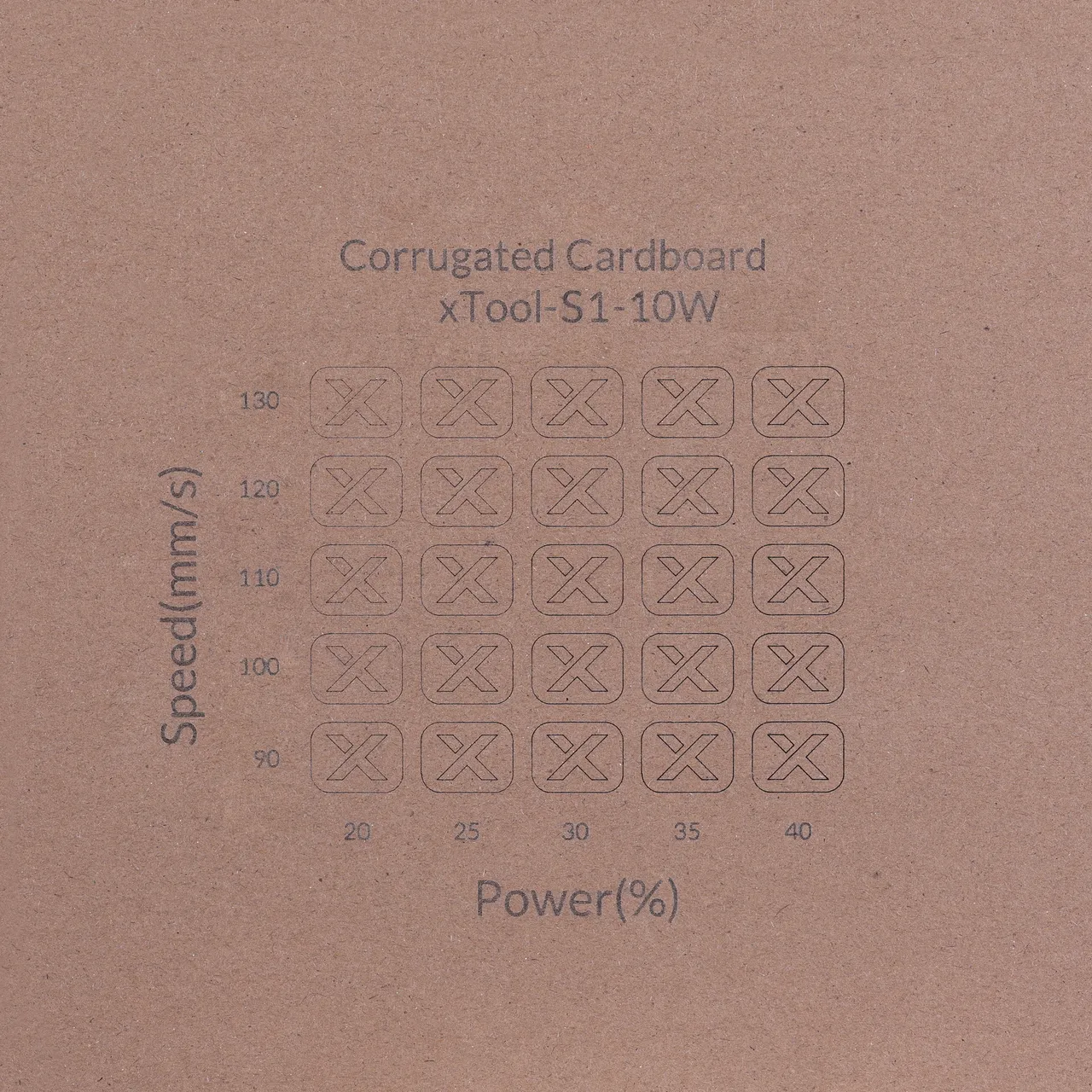 Corrugated Cardboard test grid