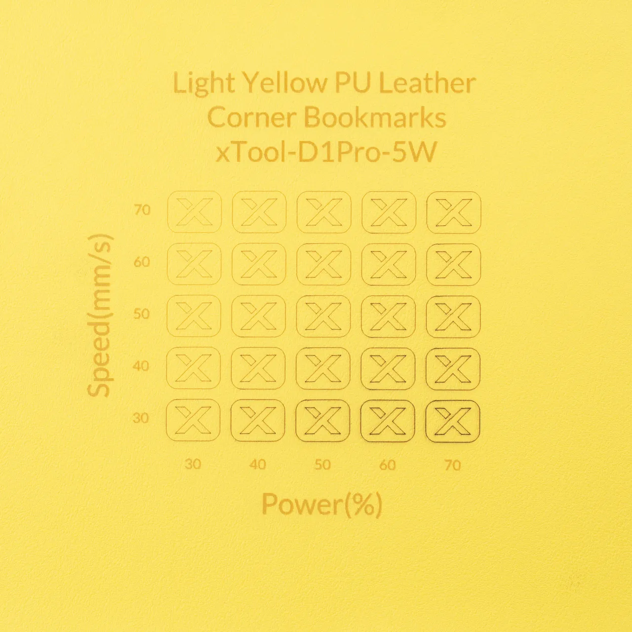 Yellow PU Leather test grid