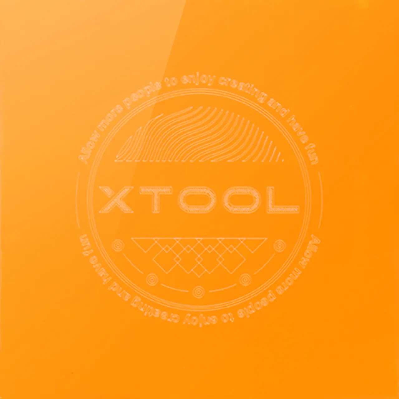 1/8"(3mm) Orange Translucent Acrylic test grid