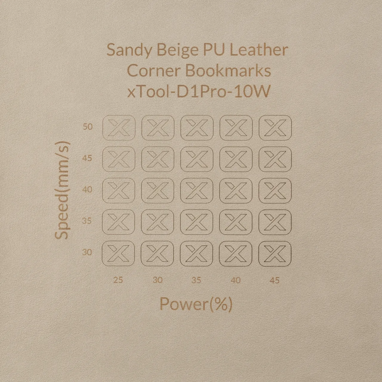 Sandy PU Leather test grid