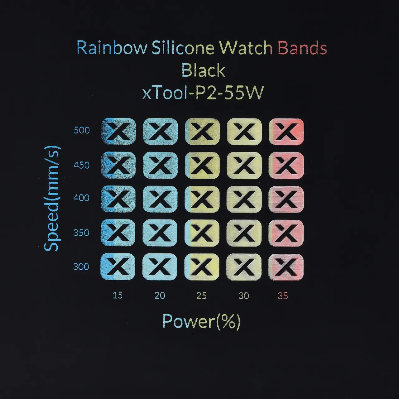 Rainbow Silicone Magnetic Phone Case Black test grid