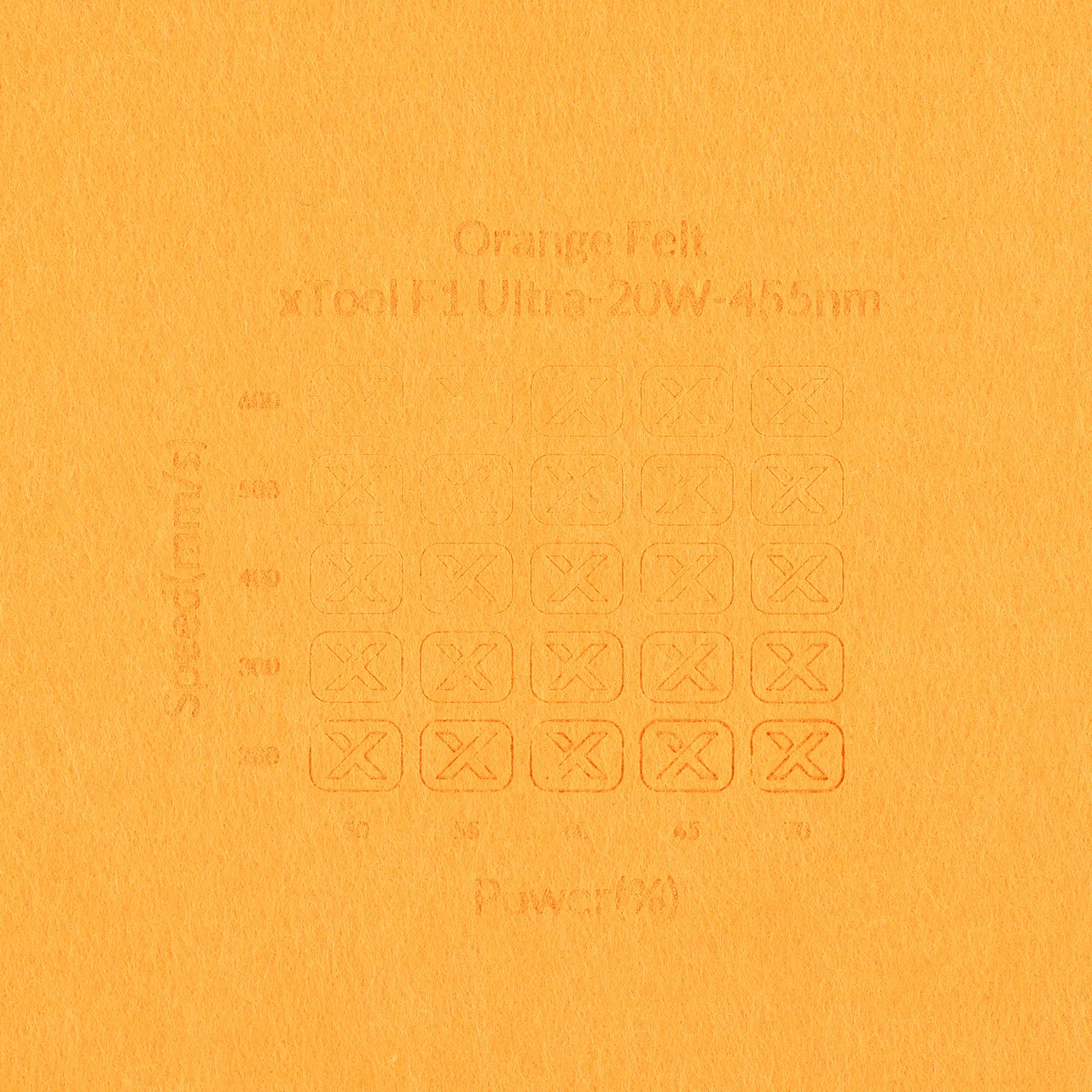 1/8"(3mm) Orange Felt test grid