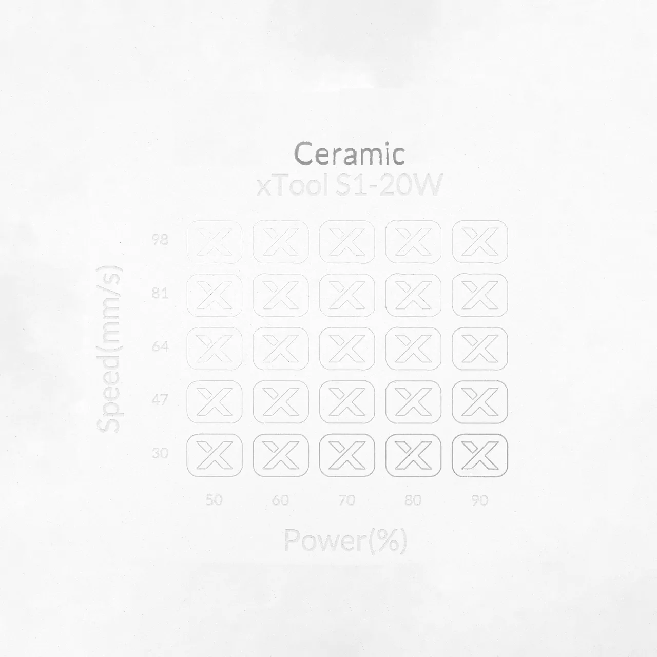 Sublimation Ceramic Fridge Magnet test grid