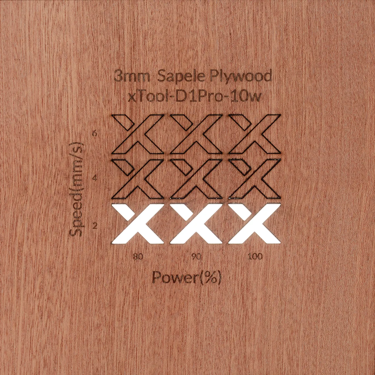 1/8"(3mm) Sapele Plywood test grid