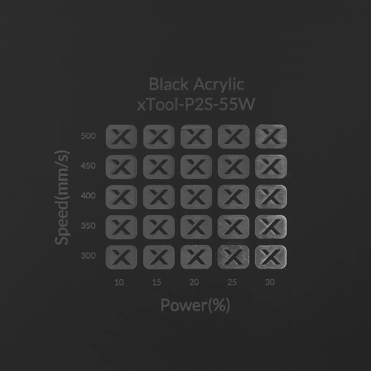 1/2"(12mm) Black Acrylic test grid