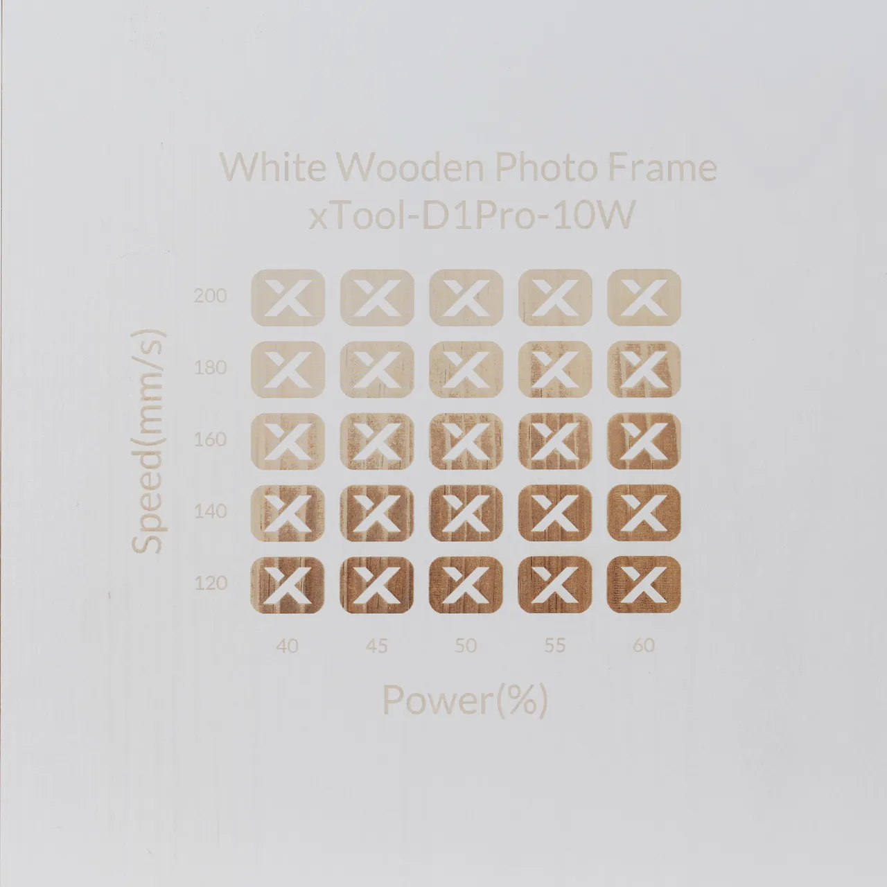White Painted Pine Wood test grid