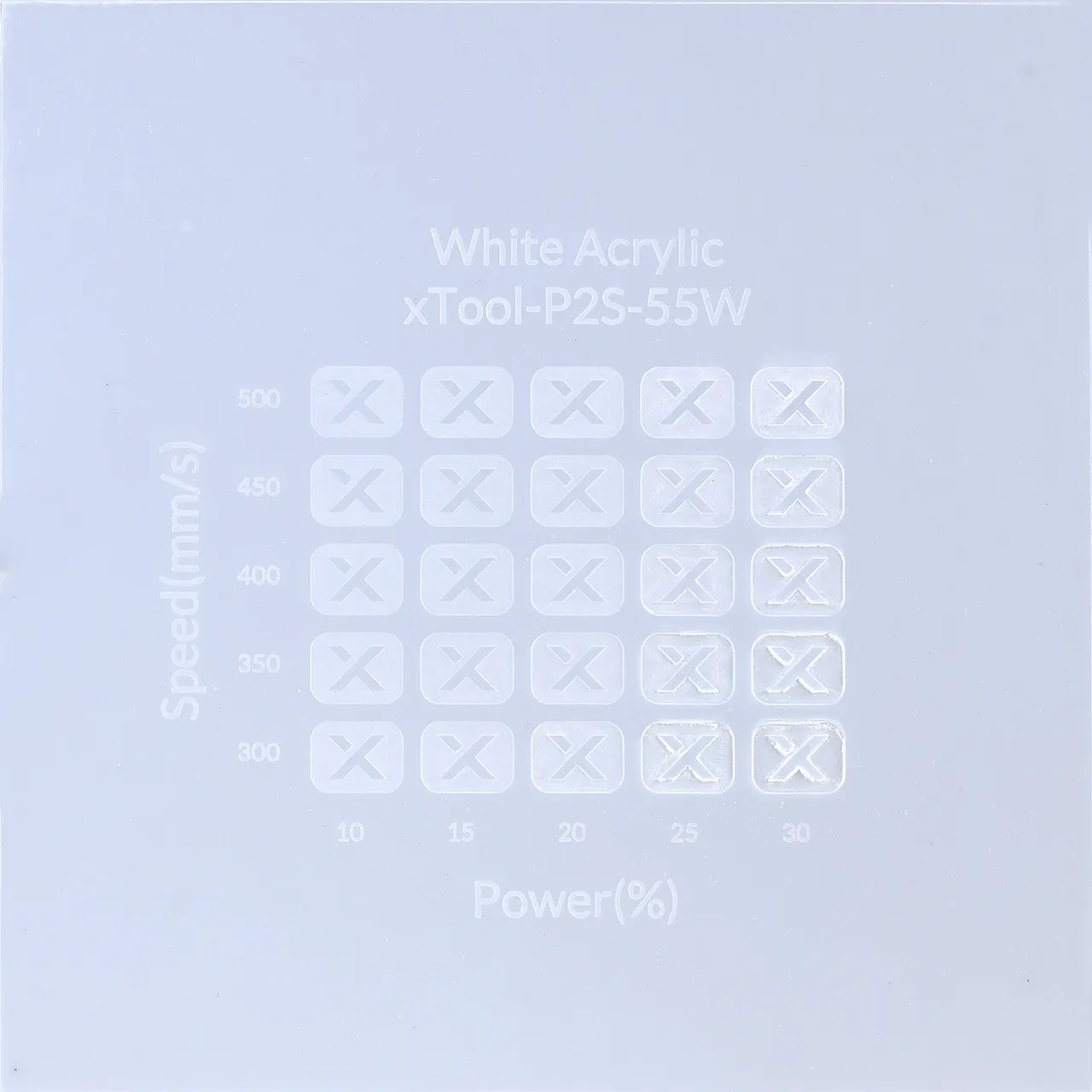 1/2"(12mm) White Acrylic test grid
