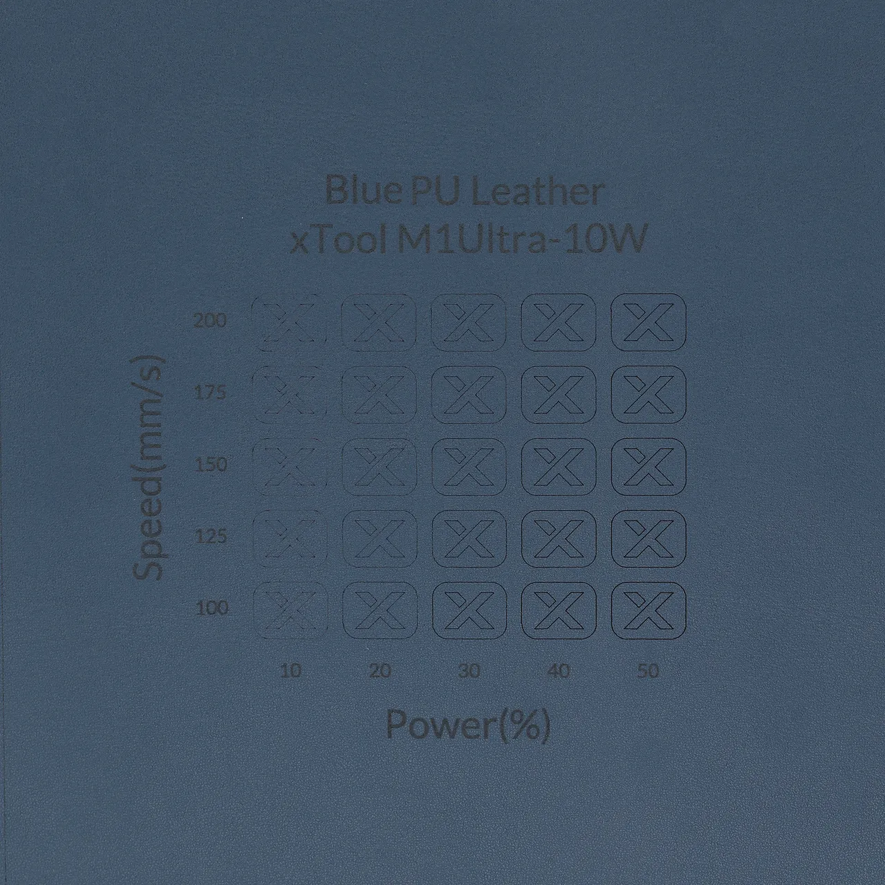 Blue PU Leather test grid